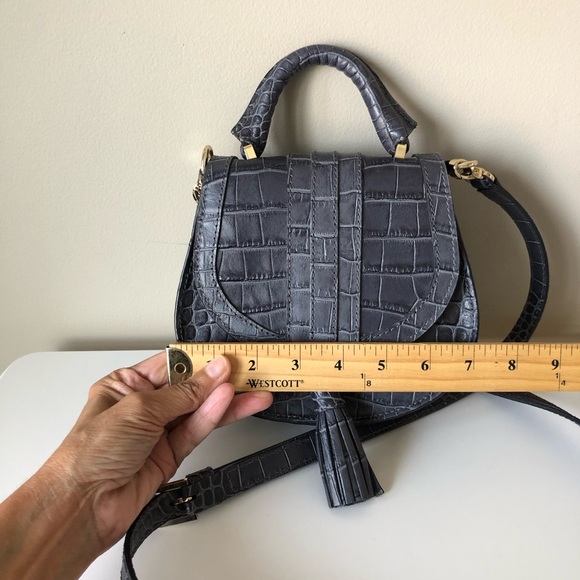 Demellier London The Venice Bag Blue Embossed Crocodile Leather Crossbody bag - Picture 12 of 13